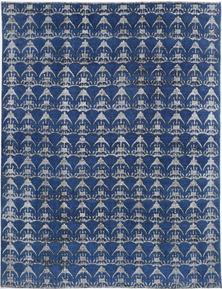 Hand Knotted Onyx Wool Rug 9' 7" x 13' 0" - No. AT31691