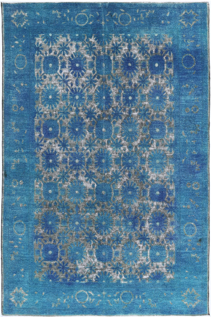Hand Knotted Onyx Wool Rug 5' 10" x 8' 9" - No. AT32243
