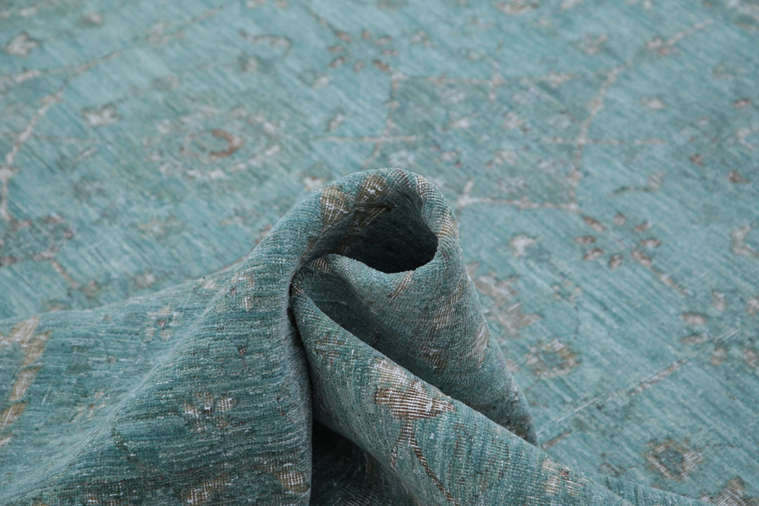 Hand Knotted Onyx Wool Rug 12' 0" x 14' 9" - No. AT76358