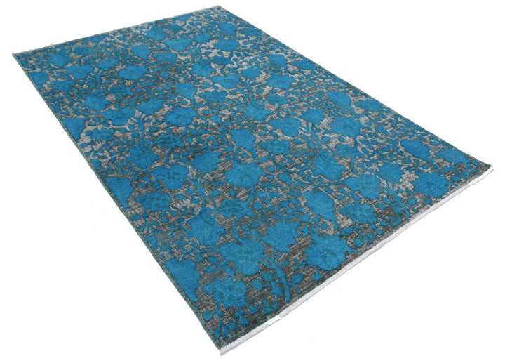 Hand Knotted Onyx Wool Rug 5' 0" x 7' 4" - No. AT38039