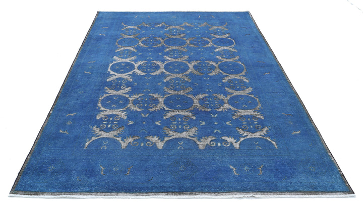 Hand Knotted Onyx Wool Rug 5' 10" x 7' 8" - No. AT26198