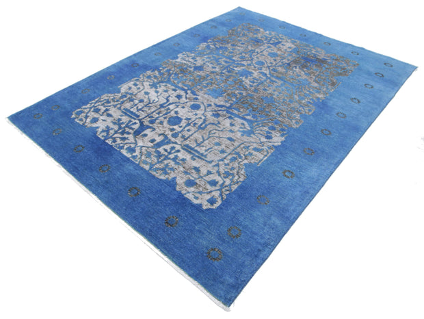 Hand Knotted Onyx Wool Rug 5' 11" x 8' 4" - No. AT68752
