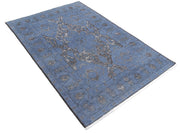Hand Knotted Onyx Wool Rug 4' 1" x 6' 1" - No. AT49972