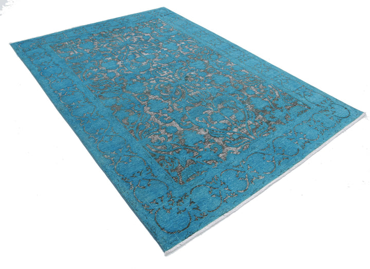 Hand Knotted Onyx Wool Rug 5' 10" x 8' 3" - No. AT96565