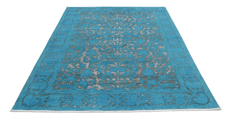 Hand Knotted Onyx Wool Rug 5' 10" x 8' 3" - No. AT96565
