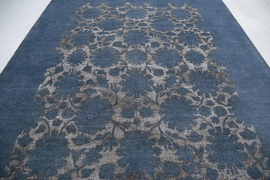 Hand Knotted Onyx Wool Rug 9' 2" x 11' 7" - No. AT30676