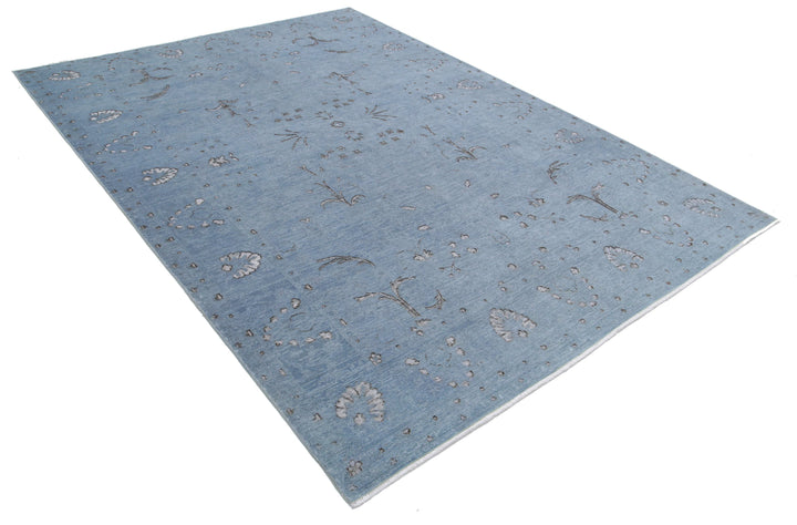 Hand Knotted Onyx Wool Rug 6' 11" x 9' 9" - No. AT77465