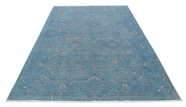 Hand Knotted Onyx Wool Rug 5' 10" x 9' 4" - No. AT61848