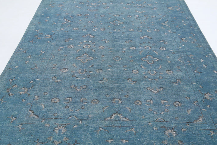 Hand Knotted Onyx Wool Rug 5' 10" x 9' 4" - No. AT61848