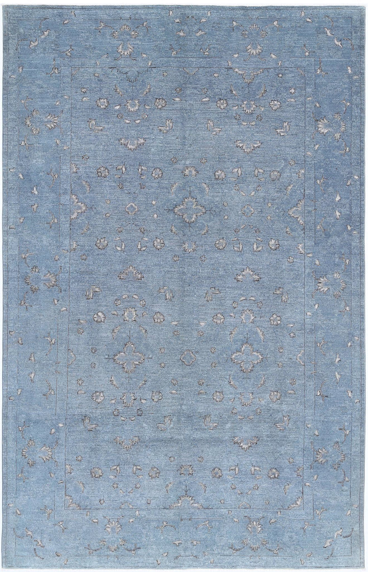 Hand Knotted Onyx Wool Rug 5' 10" x 9' 4" - No. AT61848