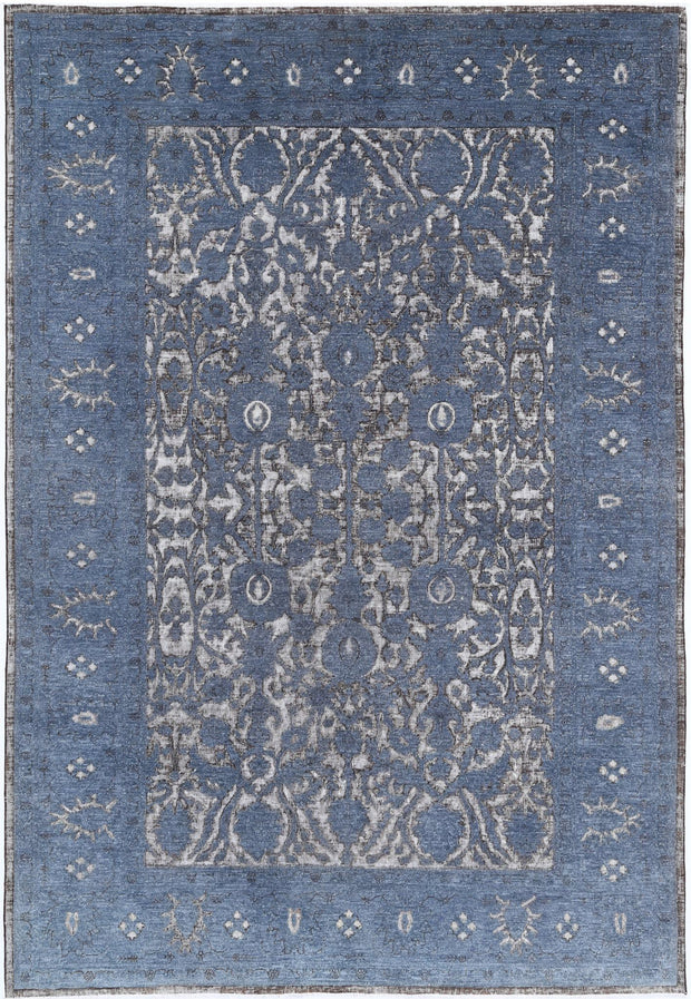 Hand Knotted Onyx Wool Rug 6' 1" x 8' 9" - No. AT19375