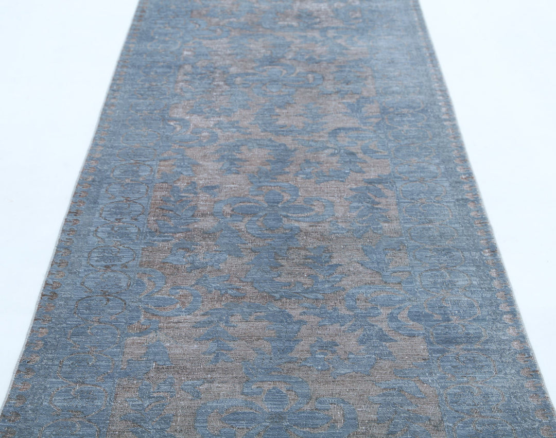 Hand Knotted Onyx Wool Rug 3' 5" x 15' 11" - No. AT78033