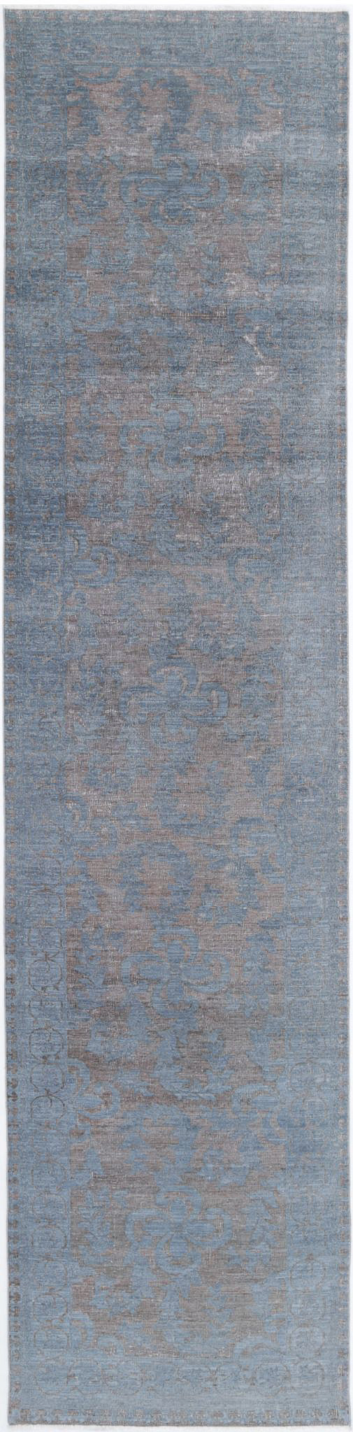 Hand Knotted Onyx Wool Rug 3' 5" x 15' 11" - No. AT78033