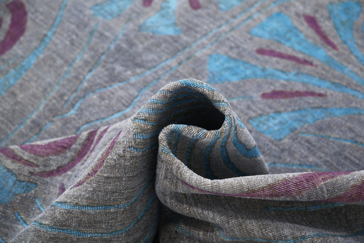 Hand Knotted Onyx Wool Rug 8' 10" x 11' 6" - No. AT29671