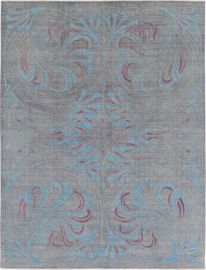 Hand Knotted Onyx Wool Rug 8' 10" x 11' 6" - No. AT29671
