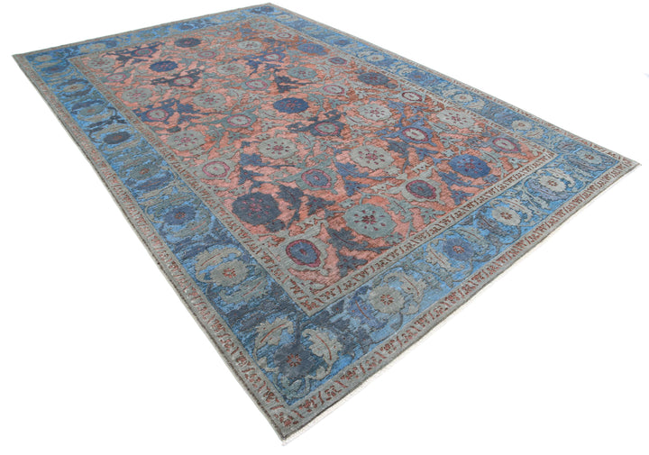 Hand Knotted Onyx Wool Rug 7' 10" x 11' 8" - No. AT28144