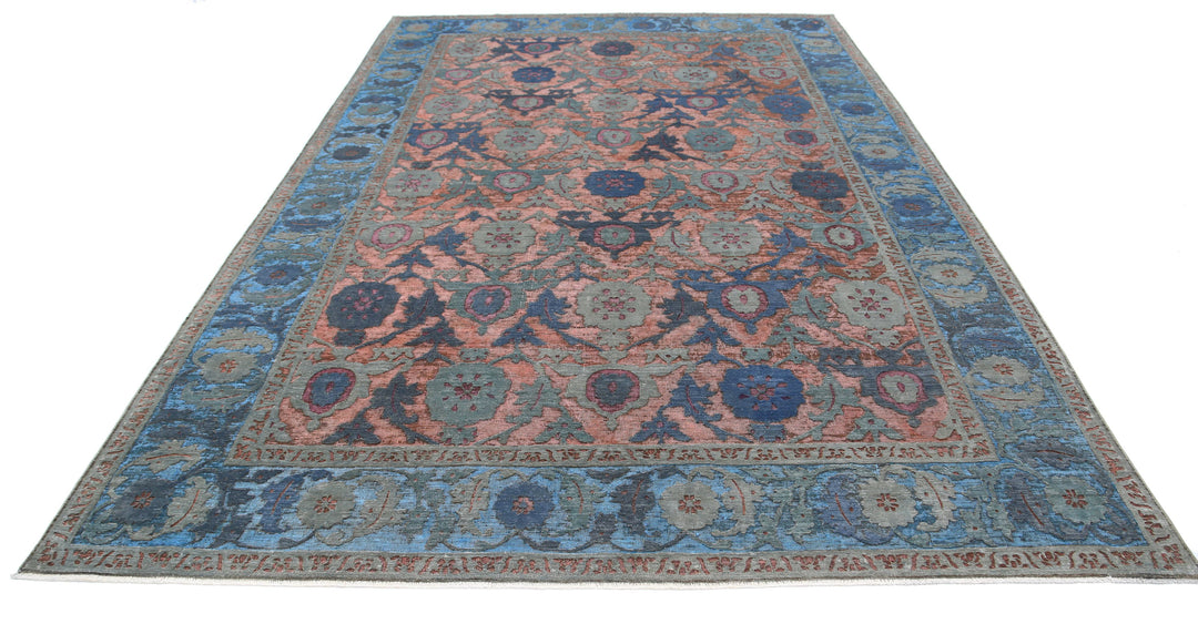 Hand Knotted Onyx Wool Rug 7' 10" x 11' 8" - No. AT28144
