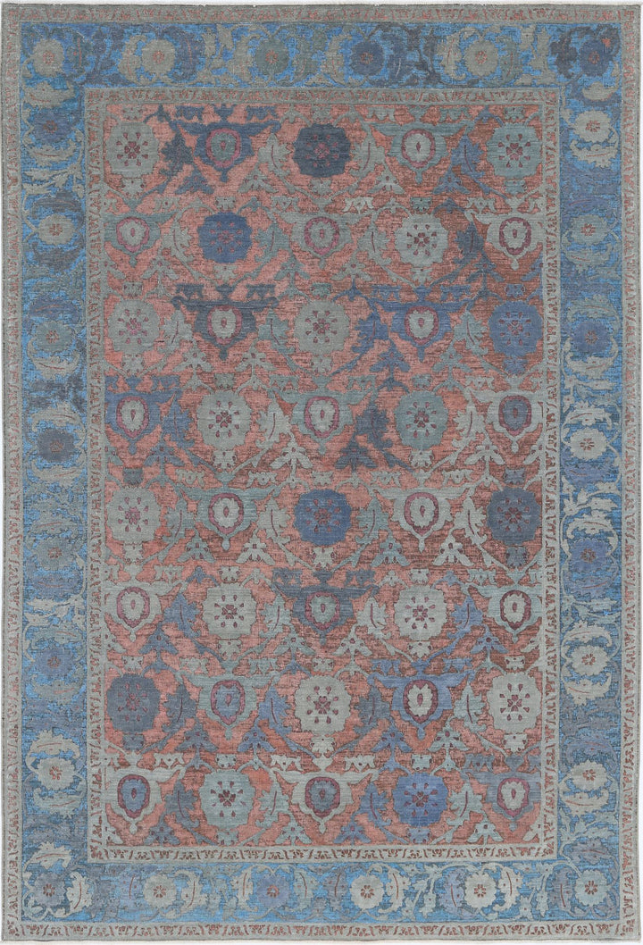 Hand Knotted Onyx Wool Rug 7' 10" x 11' 8" - No. AT28144