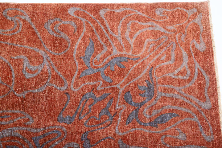 Hand Knotted Onyx Wool Rug 8' 9" x 11' 10" - No. AT56706