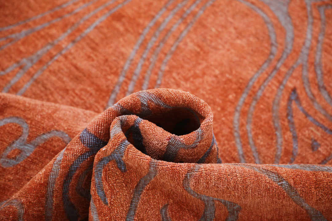 Hand Knotted Onyx Wool Rug 8' 9" x 11' 10" - No. AT56706