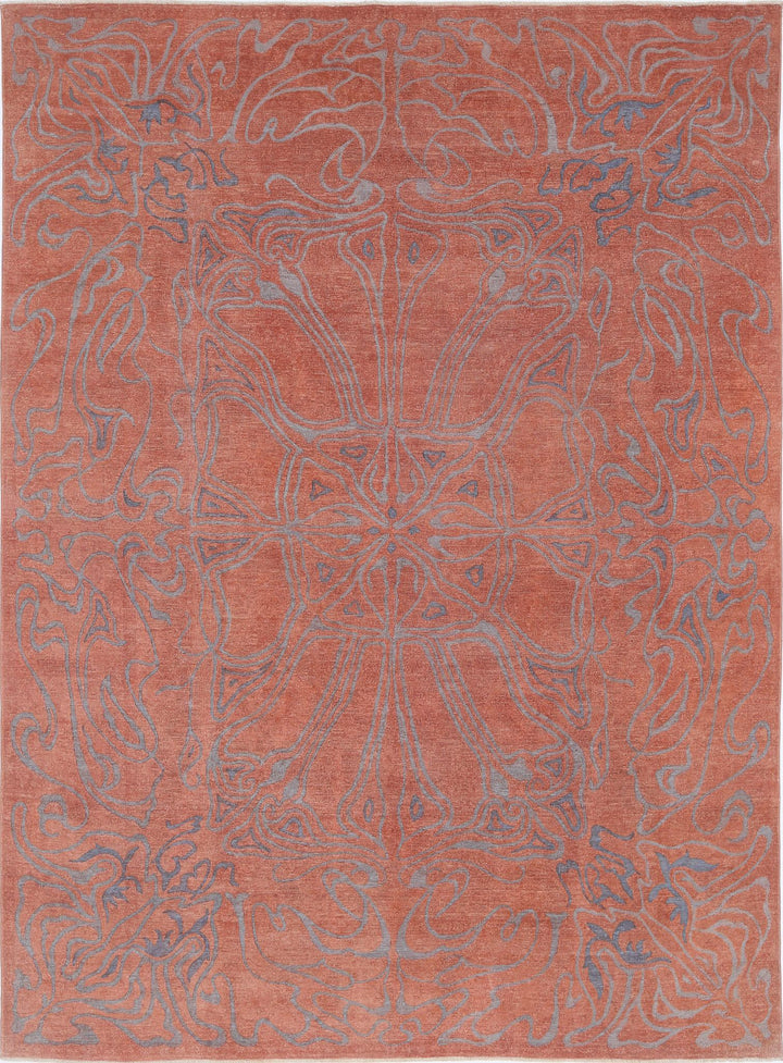Hand Knotted Onyx Wool Rug 8' 9" x 11' 10" - No. AT56706