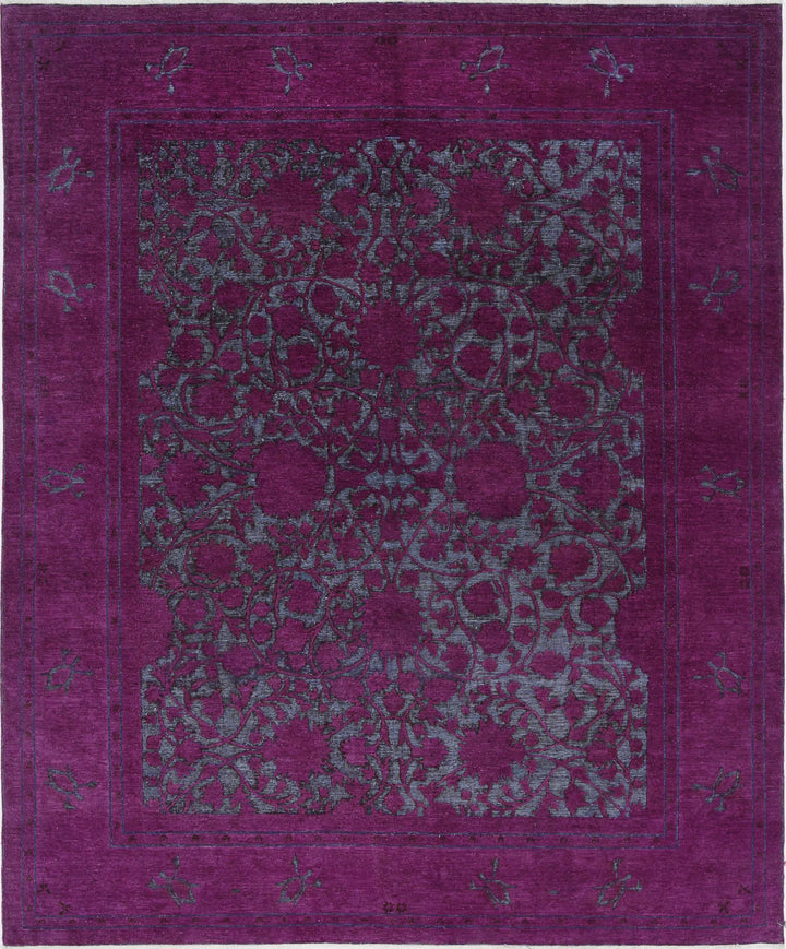Hand Knotted Onyx Wool Rug 7' 10" x 9' 5" - No. AT58737