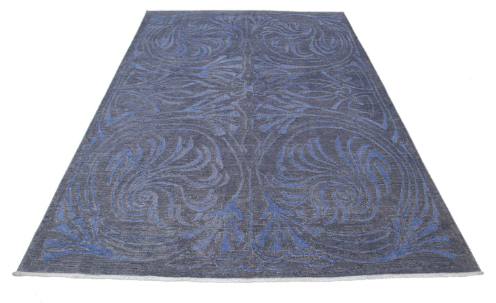 Hand Knotted Onyx Wool Rug 6' 1" x 8' 5" - No. AT56026