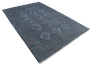 Hand Knotted Onyx Wool Rug 6' 1" x 8' 11" - No. AT64107