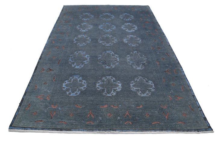 Hand Knotted Onyx Wool Rug 6' 1" x 8' 11" - No. AT64107