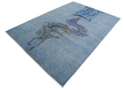 Hand Knotted Onyx Wool Rug 6' 0" x 8' 8" - No. AT84960