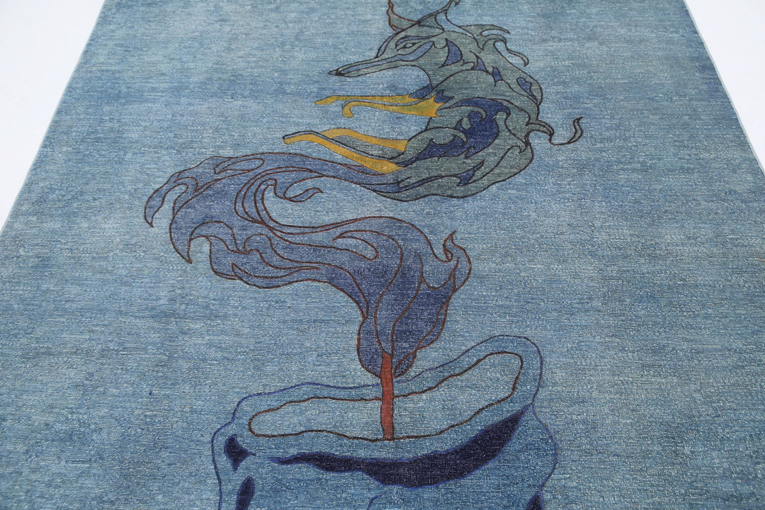 Hand Knotted Onyx Wool Rug 6' 0" x 8' 8" - No. AT84960