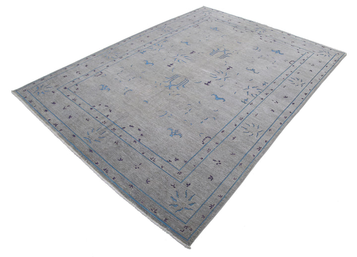 Hand Knotted Onyx Wool Rug 6' 4" x 8' 9" - No. AT26828