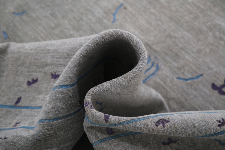 Hand Knotted Onyx Wool Rug 6' 4" x 8' 9" - No. AT26828