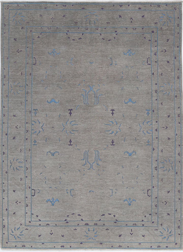 Hand Knotted Onyx Wool Rug 6' 4" x 8' 9" - No. AT26828