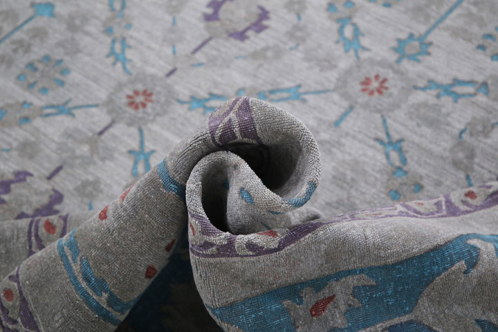 Hand Knotted Onyx Wool Rug 11' 11" x 14' 10" - No. AT90143