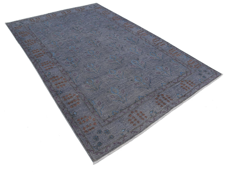 Hand Knotted Onyx Wool Rug 6' 0" x 9' 0" - No. AT58777