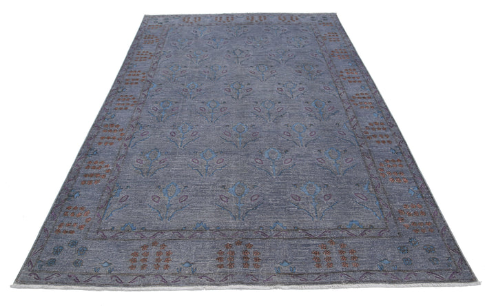 Hand Knotted Onyx Wool Rug 6' 0" x 9' 0" - No. AT58777