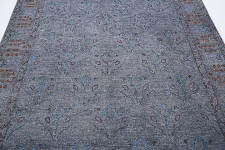 Hand Knotted Onyx Wool Rug 6' 0" x 9' 0" - No. AT58777