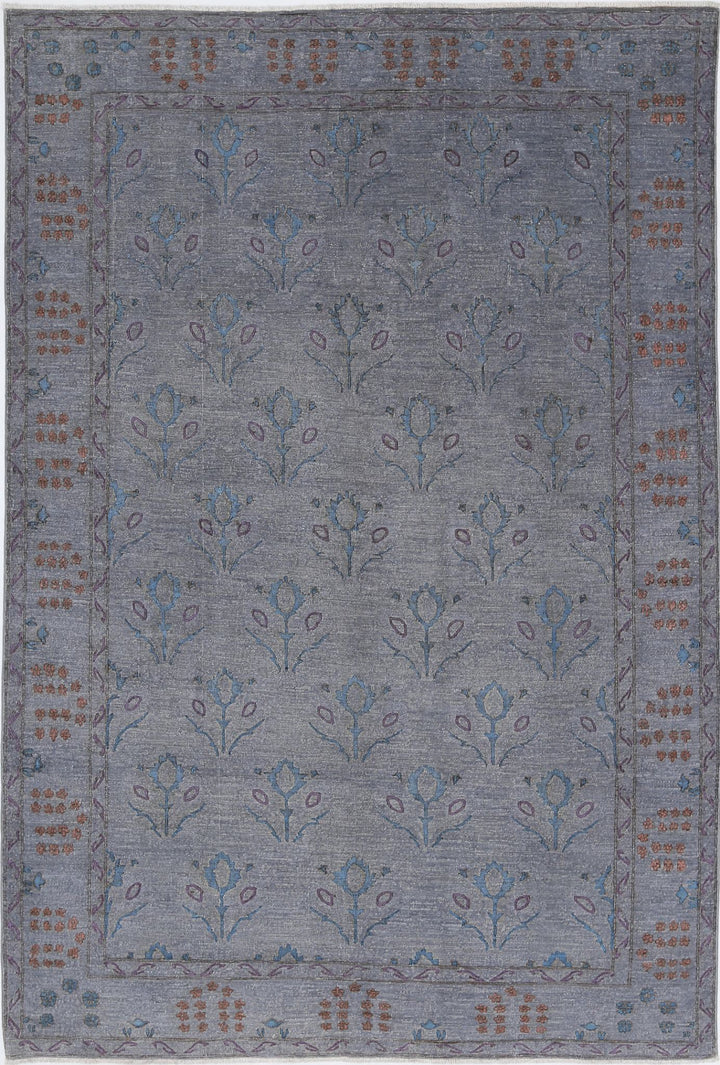 Hand Knotted Onyx Wool Rug 6' 0" x 9' 0" - No. AT58777
