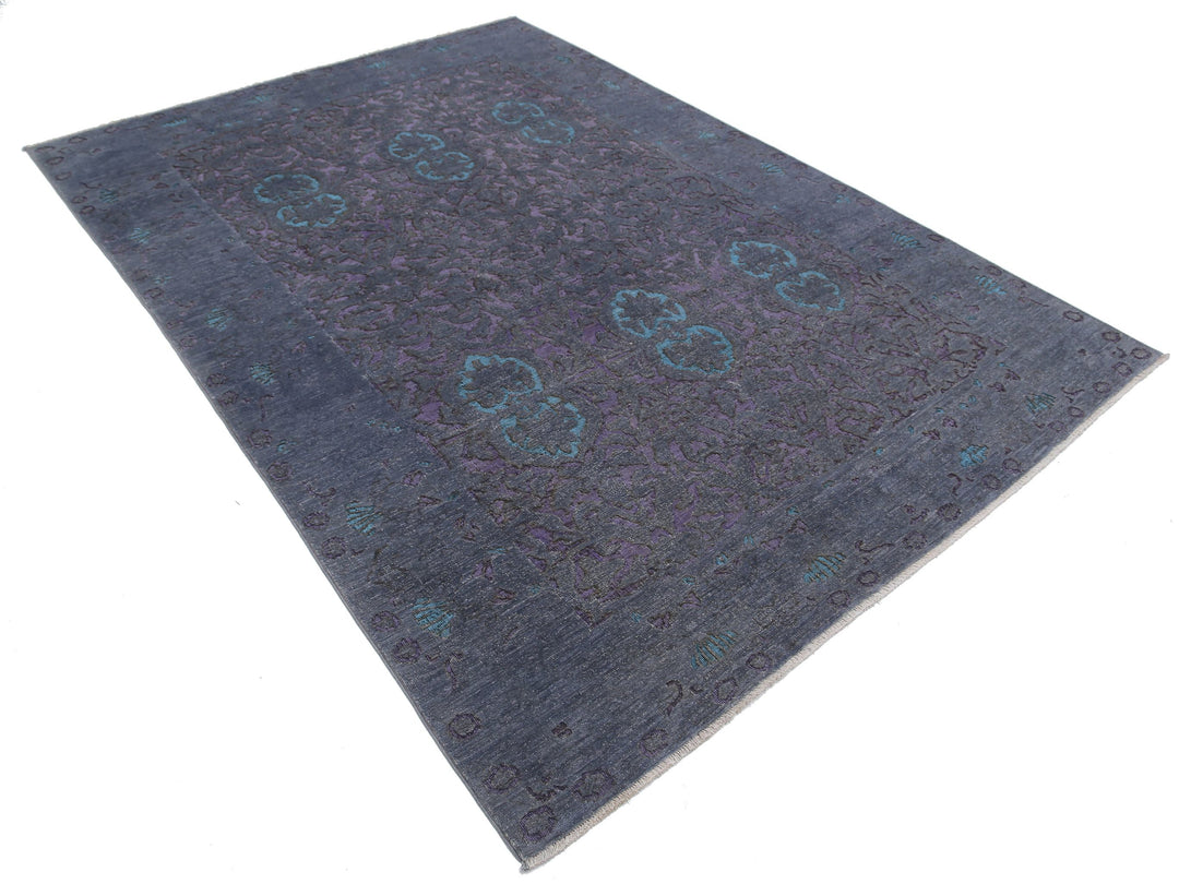 Hand Knotted Onyx Wool Rug 5' 10" x 8' 5" - No. AT66493