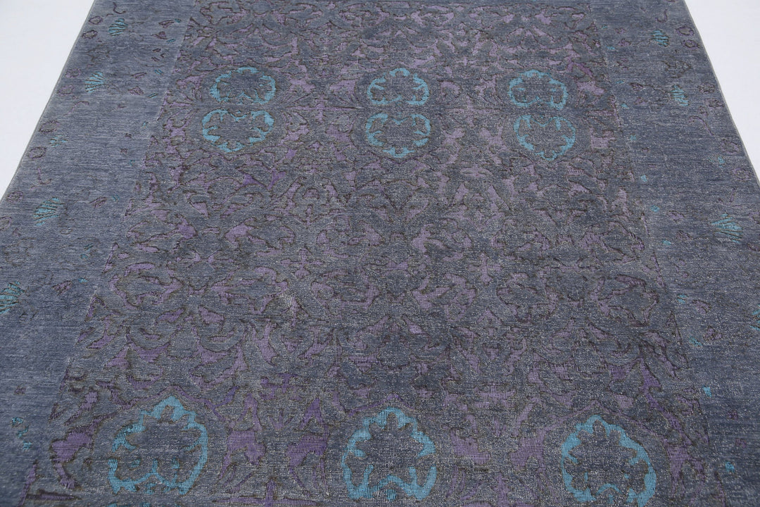 Hand Knotted Onyx Wool Rug 5' 10" x 8' 5" - No. AT66493