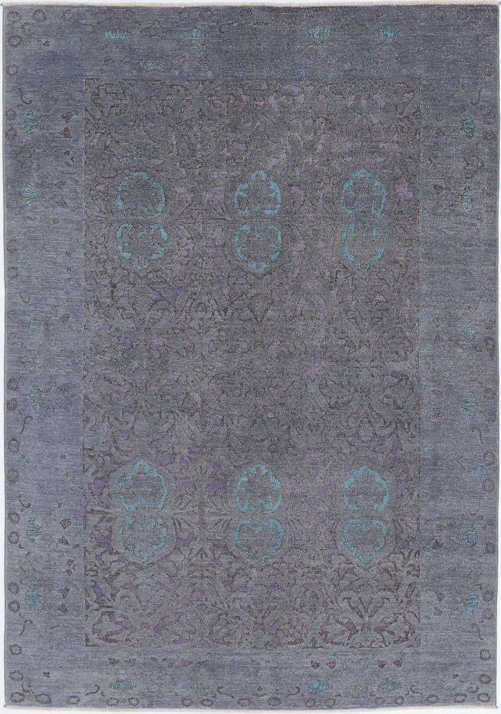 Hand Knotted Onyx Wool Rug 5' 10" x 8' 5" - No. AT66493