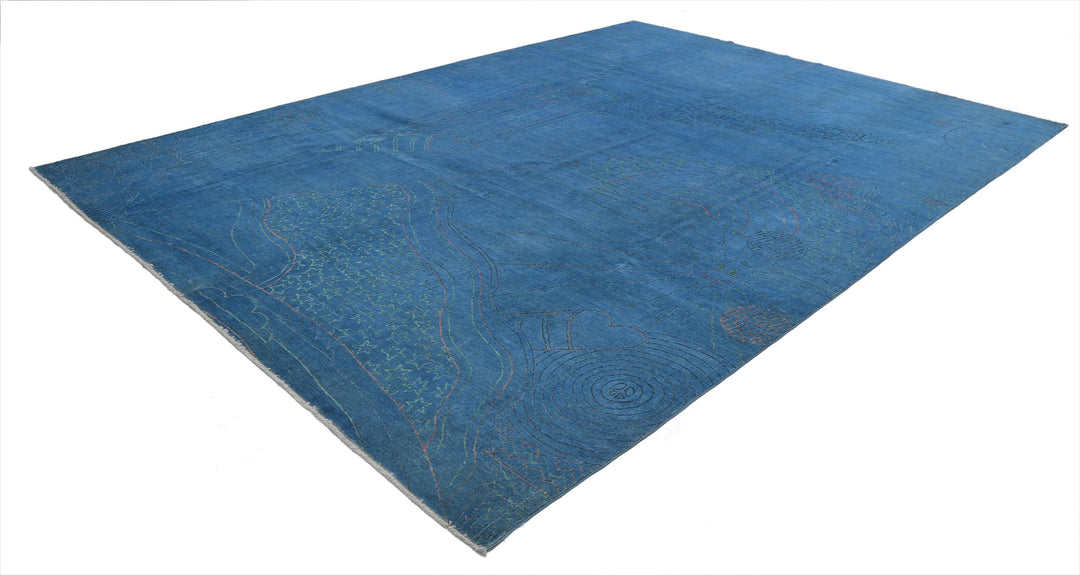 Hand Knotted Onyx Wool Rug 9' 7" x 13' 3" - No. AT93338