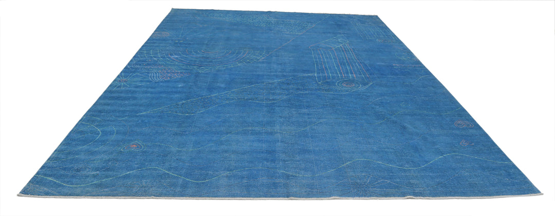 Hand Knotted Onyx Wool Rug 9' 7" x 13' 3" - No. AT93338