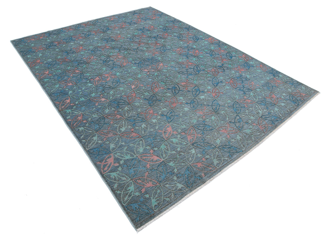 Hand Knotted Onyx Wool Rug 6' 10" x 9' 0" - No. AT44614