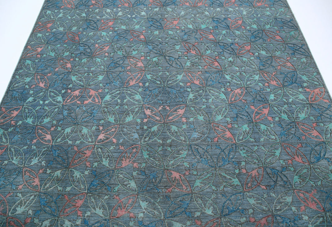 Hand Knotted Onyx Wool Rug 6' 10" x 9' 0" - No. AT44614