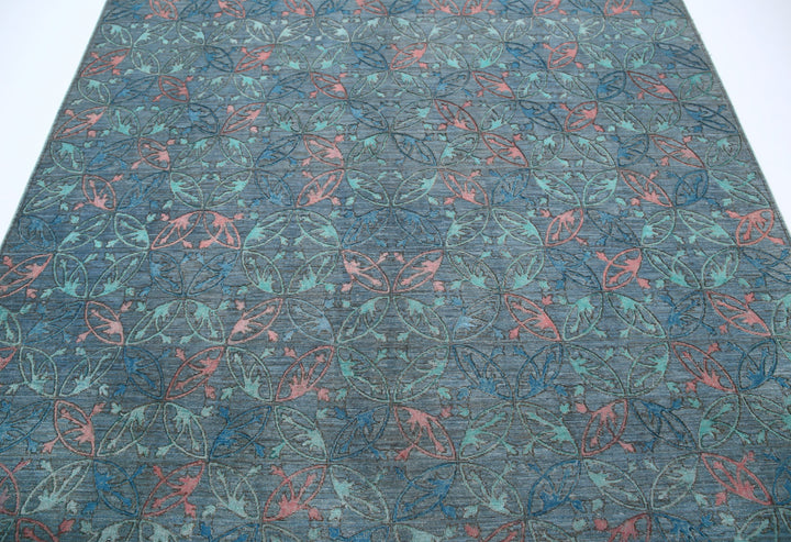 Hand Knotted Onyx Wool Rug 6' 10" x 9' 0" - No. AT44614