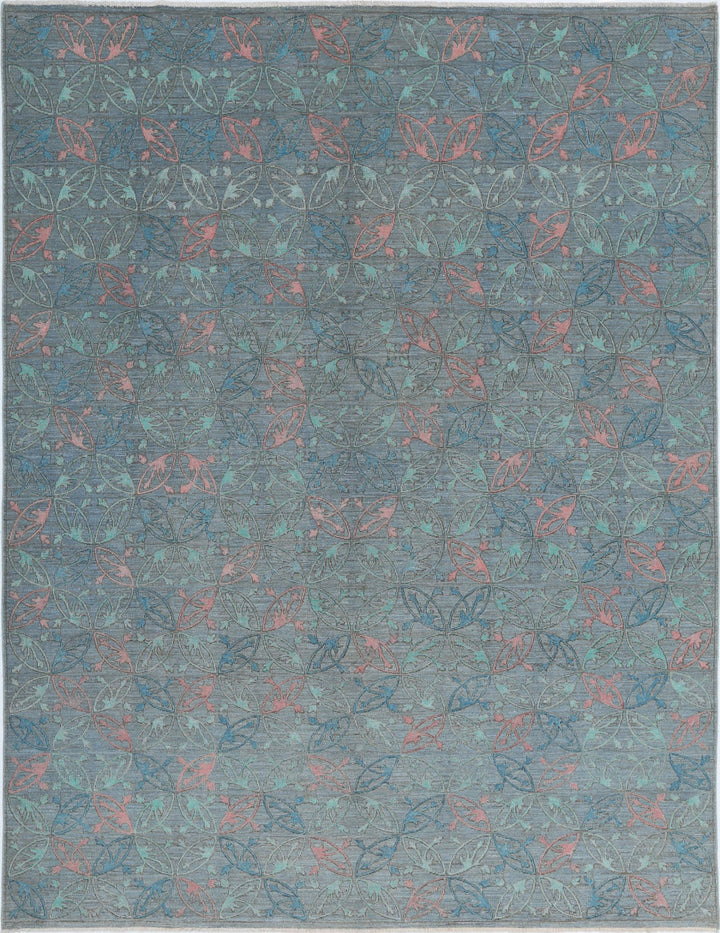 Hand Knotted Onyx Wool Rug 6' 10" x 9' 0" - No. AT44614