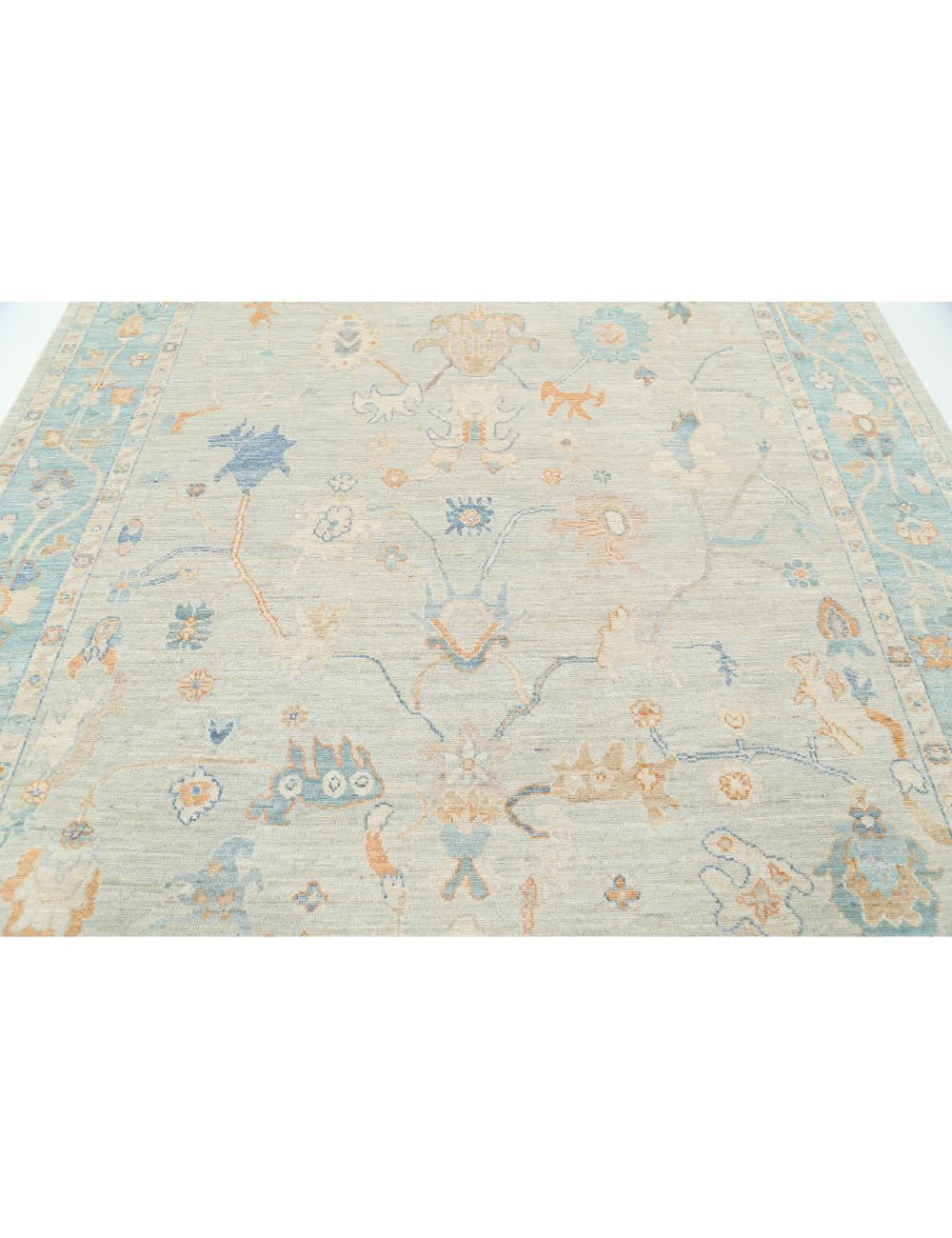 Hand Knotted Oushak Wool Rug 8' 2" x 10' 1" - No. AT95063