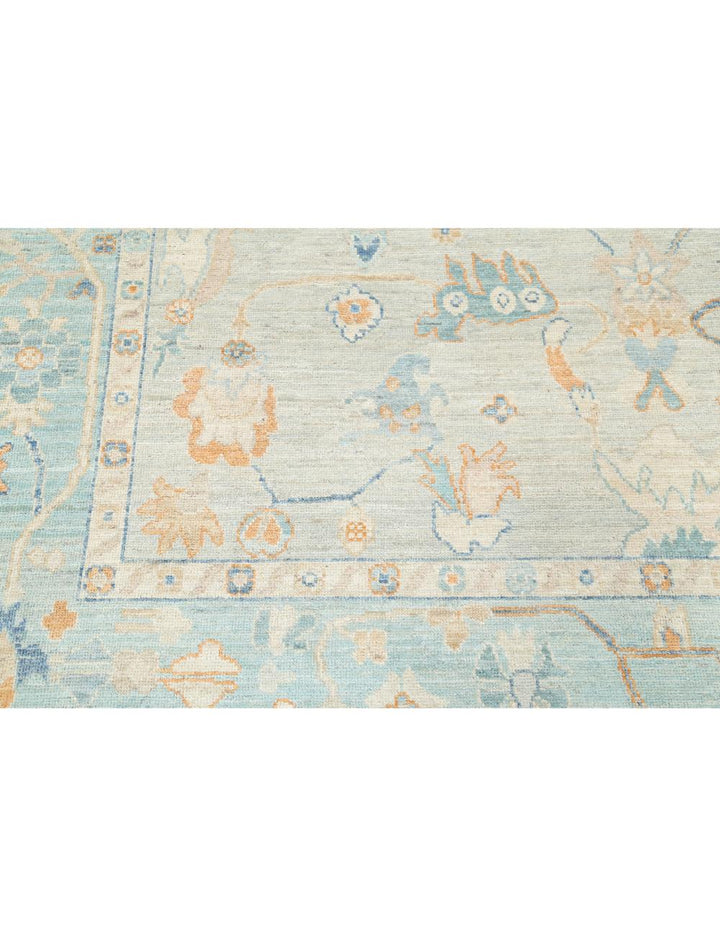 Hand Knotted Oushak Wool Rug 8' 2" x 10' 1" - No. AT95063